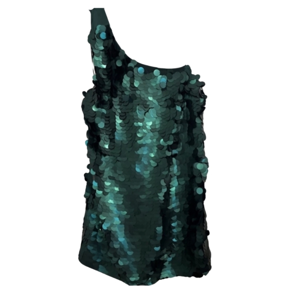 NWT - Maeve one-shoulder sequined mini dress
